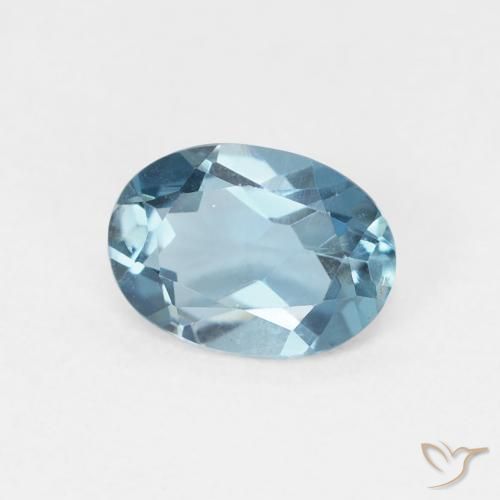 Topazio Blu London naturale da 0.89 ct, Ovale, VVS