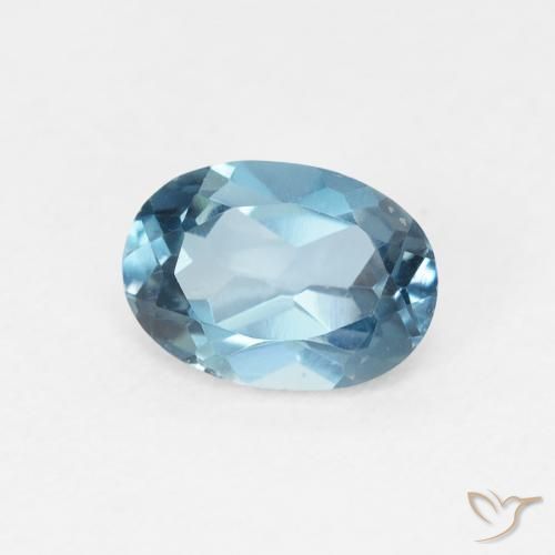 Topazio Blu London naturale da 1.03 ct, Ovale, VVS