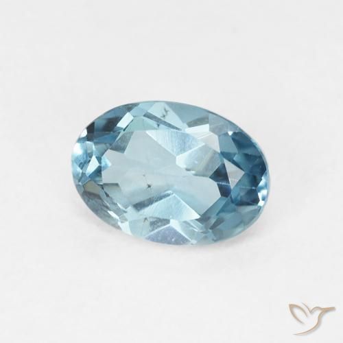 Topazio Blu London naturale da 1.13 ct, Ovale, VVS