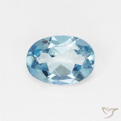 Topazio Blu svizzero naturale da 0.92 ct, Ovale, VVS