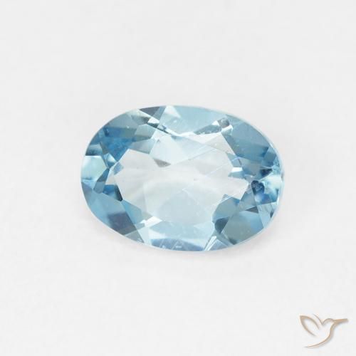Topazio Blu svizzero naturale da 0.92 ct, Ovale, VVS