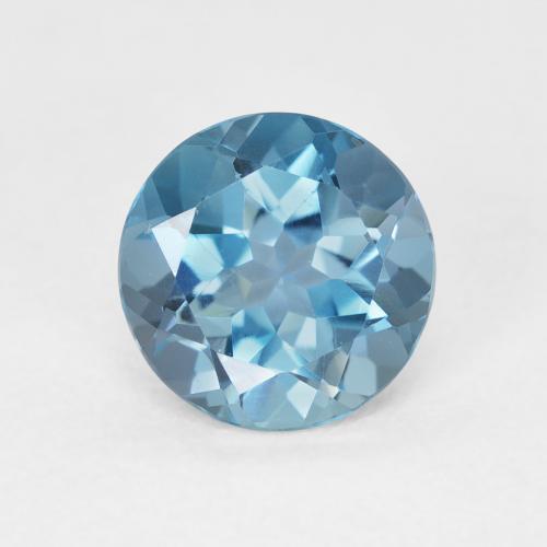 2.24ct Naturale Blu London Topazio, Rotondo, VVS