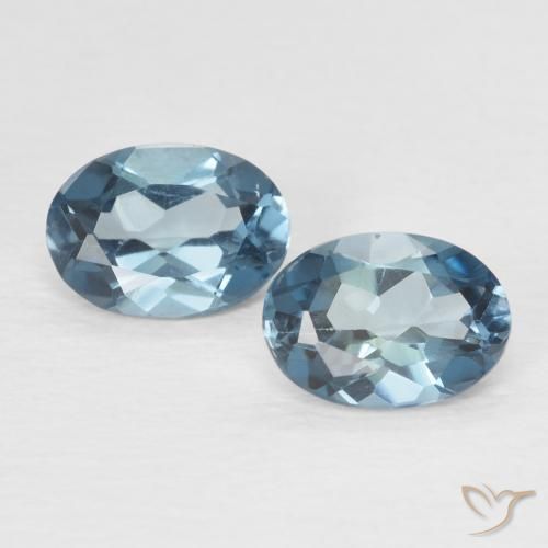 1.95ctw Naturale Blu London Topazio, Ovale, VVS-VS