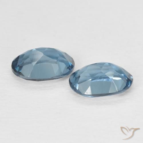 Gemme di Topazio Blu London naturale da 1.95 ct, Ovale, VVS-VS