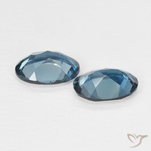 Gemme di Topazio Blu London naturale da 1.73 ct, Ovale, VVS-VS
