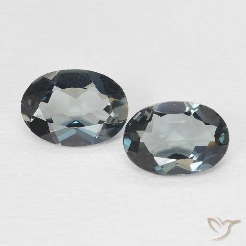 1.68ctw Naturale Blu London Topazio, Ovale, VVS
