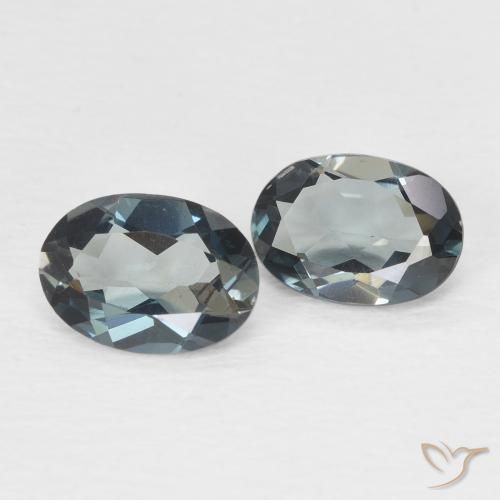 Gemme di Topazio Blu London naturale da 1.68 ct, Ovale, VVS