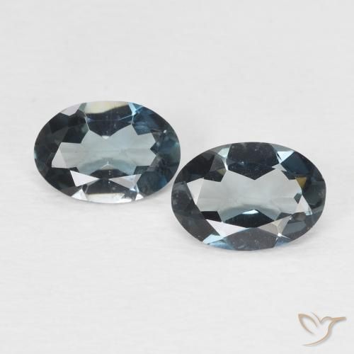 1.44ctw Naturale Blu London Topazio, Ovale, VVS