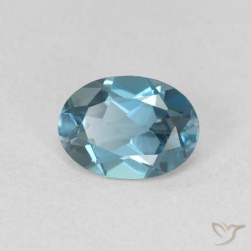 Topazio Blu London naturale da 0.98 ct, Ovale, VVS