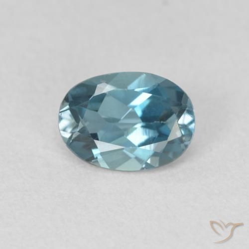 0.91ct Naturale Blu London Topazio, Ovale, VVS