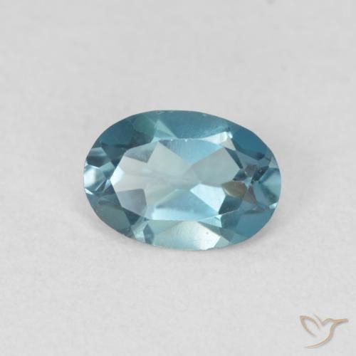 Topazio Blu London naturale da 0.91 ct, Ovale, VVS