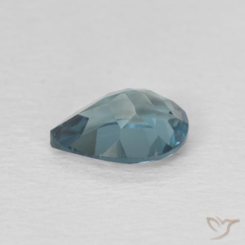 Topazio Blu London naturale da 0.86 ct, Forma a pera, VS