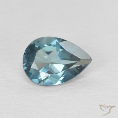 Topazio Blu London naturale da 0.89 ct, Forma a pera, VS
