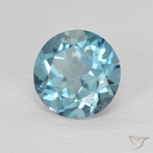 Topazio Blu London naturale da 2.33 ct, Rotondo, VS