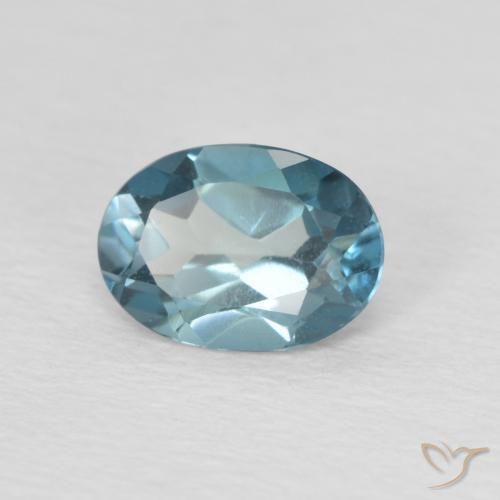 Topazio Blu London naturale da 1.00 ct, Ovale, VS