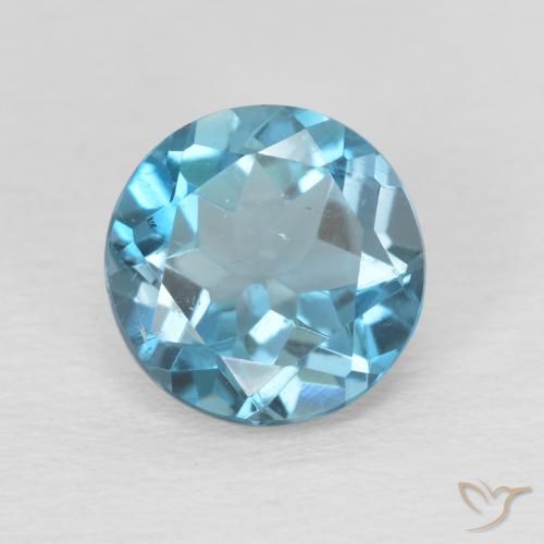 2.30ct Naturale Blu London Topazio, Rotondo, VS