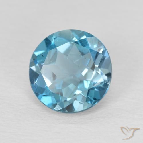 Topazio Blu London naturale da 2.30 ct, Rotondo, VS