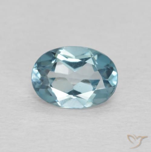 Topazio Blu London naturale da 0.89 ct, Ovale, VVS