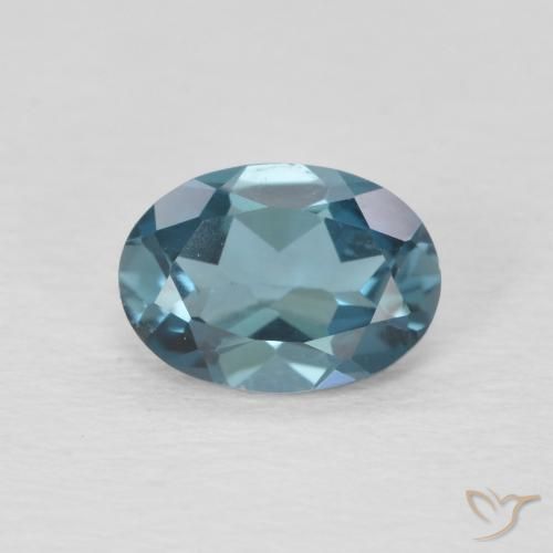 0.95ct Naturale Blu London Topazio, Ovale, VVS