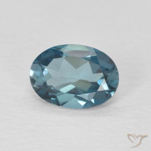 Topazio Blu London naturale da 0.95 ct, Ovale, VVS
