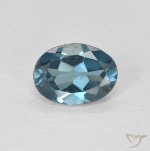 Topazio Blu London naturale da 0.90 ct, Ovale, VVS