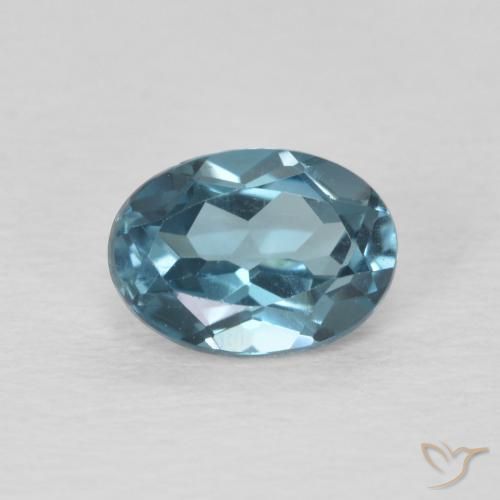 1.11ct Naturale Blu London Topazio, Ovale, VVS