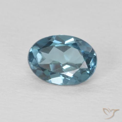 Topazio Blu London naturale da 1.11 ct, Ovale, VVS