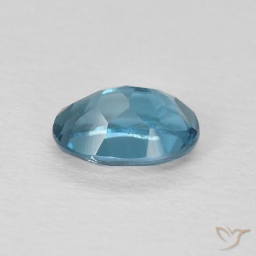 Topazio Blu London naturale da 1.11 ct, Ovale, VVS