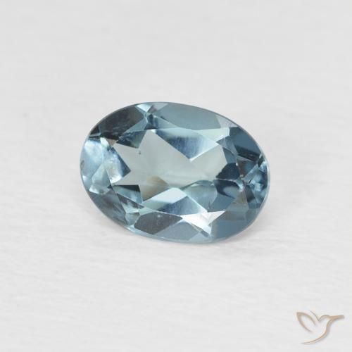 Topazio Blu London naturale da 0.87 ct, Ovale, VVS-VS