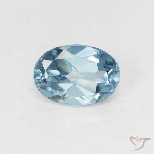 Topazio Blu London naturale da 1.05 ct, Ovale, VVS-VS