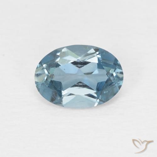 Topazio Blu London naturale da 0.97 ct, Ovale, VS