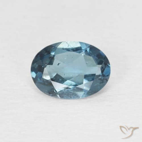 0.92ct Naturale Blu London Topazio, Ovale, VS