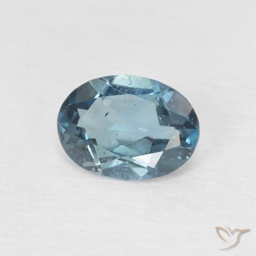 Topazio Blu London naturale da 0.92 ct, Ovale, VS