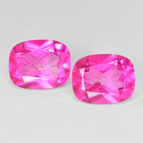 Topazio naturale rosa da 7,73 ct, taglio a cuscino, VVS-VS