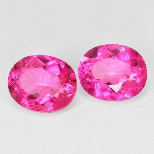 Gemme di Topazio Rosa scuro naturale da 9.23 ct, Taglio ovale, VVS-VS