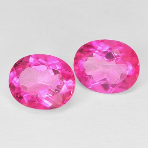 Gemme di Topazio Magenta intenso naturale da 9.35 ct, Ovale, VS