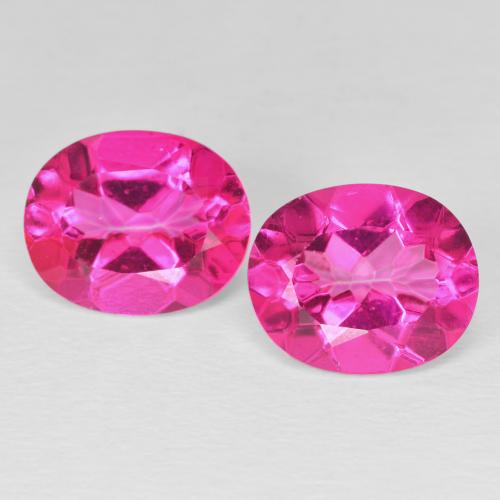 8.64ctw Naturale Medium Dark-Pink Topazio, Ovale, VVS-VS