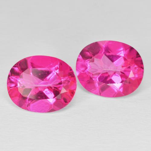 Gemme di Topazio Medium Dark-Pink naturale da 8.64 ct, Ovale, VVS-VS