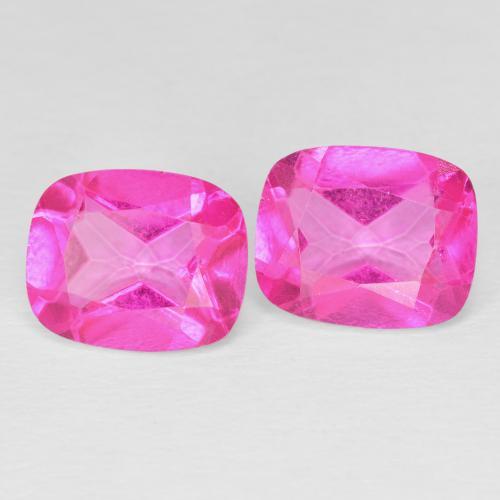 Gemme di Topazio Magenta intenso naturale da 8.85 ct, Cuscino, VVS-VS