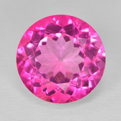 Topazio naturale rosa da 12,00 ct, taglio rotondo, VVS-VS