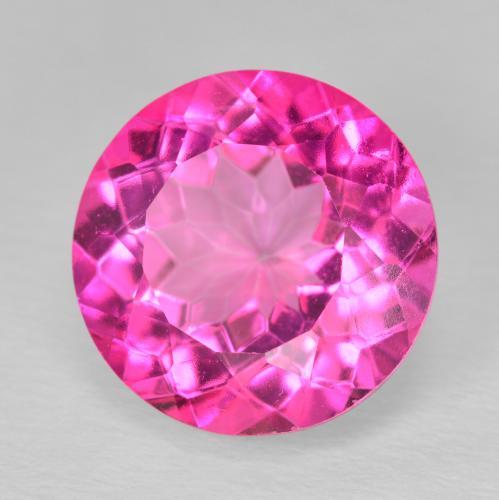 Topazio naturale rosa da 12,00 ct, taglio rotondo, VVS-VS