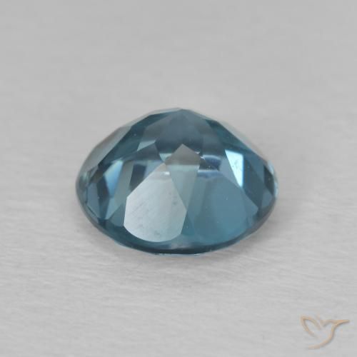 Topazio naturale blu da 1,59 ct, taglio rotondo, VVS-VS