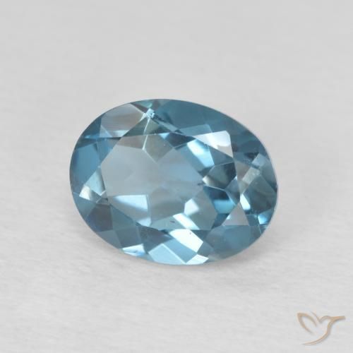 Topazio Blu London naturale da 2.25 ct, Ovale, VVS-VS