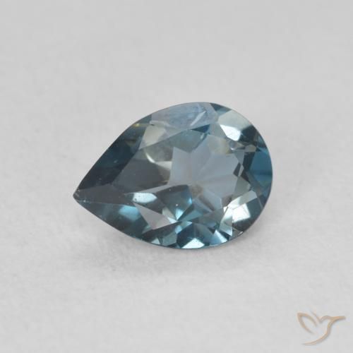 0.77ct Naturale Blu London Topazio, Forma a pera, VVS-VS