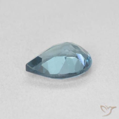 Topazio Blu London naturale da 0.83 ct, Forma a pera, VVS-VS