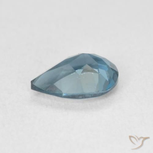 Topazio Blu London naturale da 0.85 ct, Forma a pera, VVS-VS