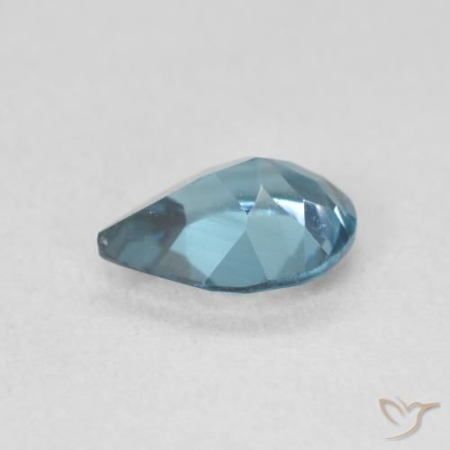 Topazio Blu London naturale da 0.85 ct, Forma a pera, VVS-VS