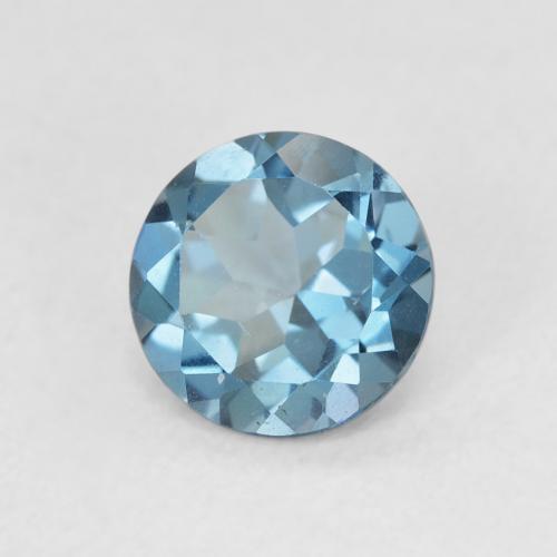 Topazio Blu svizzero naturale da 1.48 ct, Rotondo, VS
