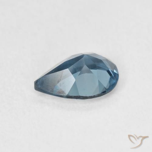 Topazio Blu London naturale da 0.85 ct, Forma a pera, VS