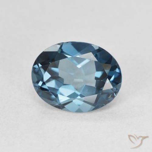 Topazio Blu London naturale da 2.28 ct, Ovale, VS